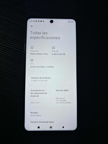 Redmi Note 9 Pro Usado