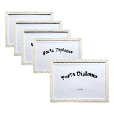 Kit 5 Porta Diploma / Certificado 21x30 Moldura Gravada 2cm