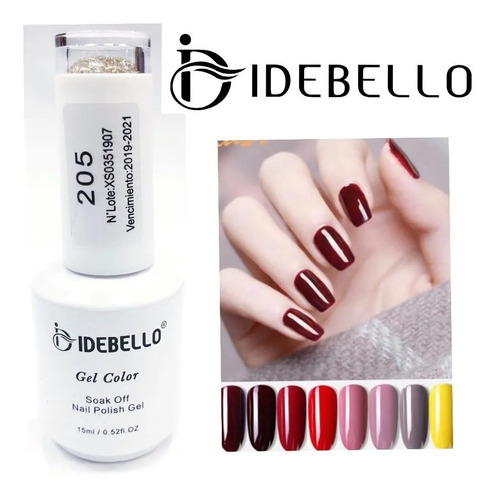 Kit 12 Esmaltes Permanente Idebello 15ml Base/top/colores