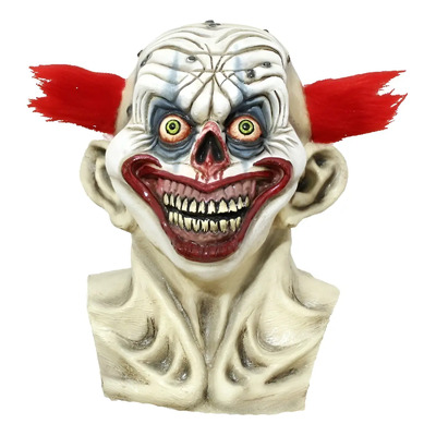 Mascara De Latex; Payaso Cuernitos Halloween Color Rojo | Meses sin interés