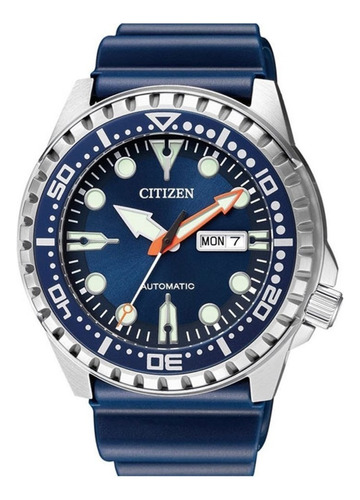 Relogio Citizen Marine Sport Automatico Nh8381-12l Tz31123f Cor Da Correia Azul Cor Do Bisel Azul Cor Do Fundo Azul