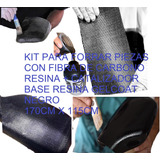 Kit Forrar Fibra D Carbono Real Tela 170x115cm + Kit Resinas