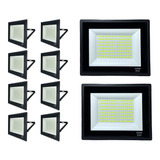 10x Mini Refletores Holofote 200w Luz Verde / Azul Ip67