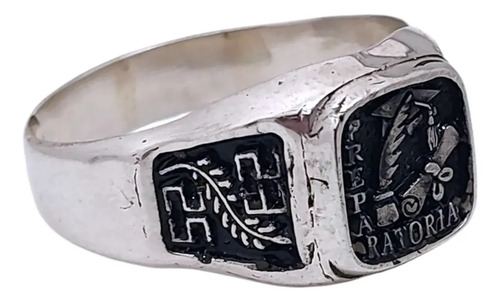 Anillo De Graduación Preparatoria Plata Ley.925  | Meses sin interés