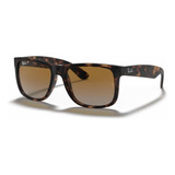 Lentes De Sol Rb Justin Rb4165n (carey-café Polarizado)