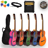 Guitarra Electro Criolla Mediana 3/4 Amplificador Funda Cd 
