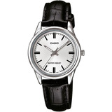 Reloj Casio De Cuarzo Para Mujer Con Correa De Cuero, Negro,