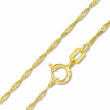 Cadena De Oro 18k Collar Singapur 50 Cm 1,5 Gr Mujer Hombre