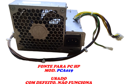 Fonte Hp Pc Desktop Pca019 Pro 6000 6005 6200 8000 C Defeito