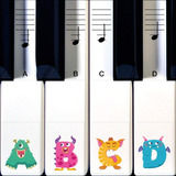 Calcomanía De Notas Para Piano Crosby Monster Piano Pegatina