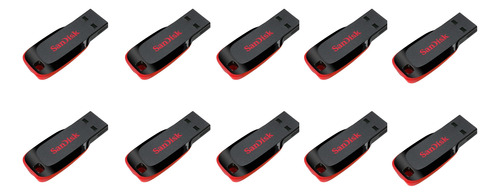 Paquete 10 Pzas Usb 16gb Sandisk Flash 2.0 Sdcz50-016g-b35