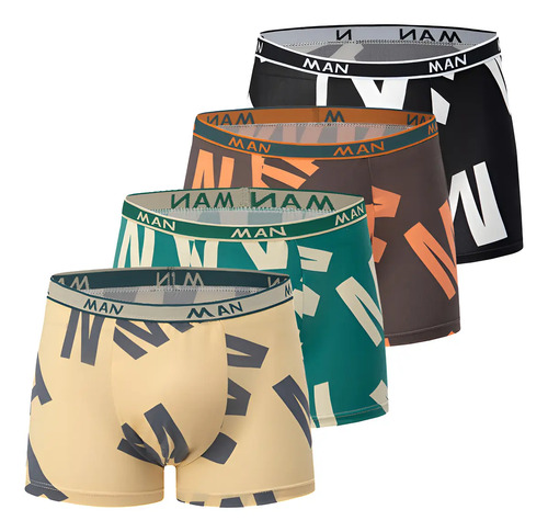 4pzs Seda De Hielo Sin Rastro Boxer Hombre Calzones Ropa