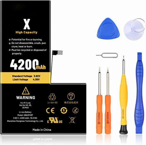 Bateria Pila Para iPhone X/10 4200mah A1865 A1901 Con Kit