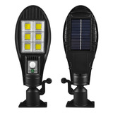 Reflector Led Con Panel Solar Recargable Y Sensor Jx-656e