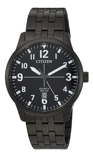 Reloj Citizen Acero Negro Bi1055-52e Original Para Caballero