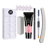 Kit Poligel Polygel Alongamentos De Unhas + Molde F1 Tips