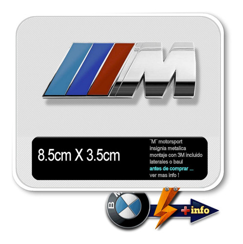 Insignia M.motorsport Compatible Bmw Cromada 3m Tuningchrome Foto 3