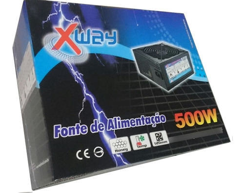 Fonte Pc Atx Gamer Box 500w Real Super Silenciosa 24p Pci-e