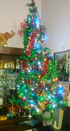 Espectacular Árbol Navidad Decorado 1,80 M Con Luces  Adorno