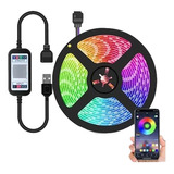 Tira Led Bluetooth App Usb 5050 Rgb 5 Metros 