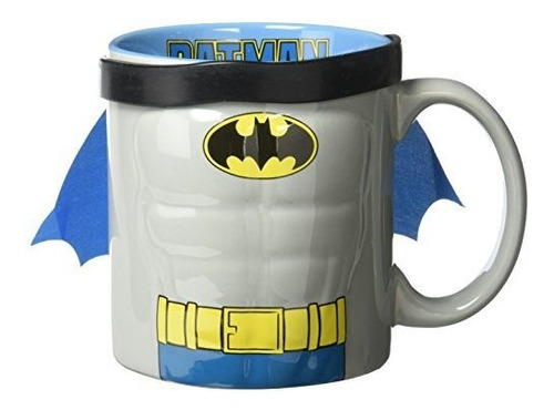 Icup 7573 Dc Batman Caped Moldeado Taza, Multicolor.