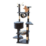 Torre Árbol Rascador Para Gato Con Casa Varios Niveles 167cm