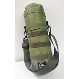 Bolso Molle Porta Termo Botella Abrojo Verde Negro Morral