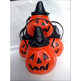 Lote 10 Calabazas  Halloween Carameleras C/ Tapa Y Manija