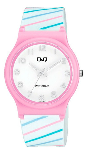 Reloj Q&q By Citizen V06a-013vy Para Mujer Sumergible 10 Atm