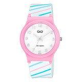 Reloj Q&q By Citizen V06a-013vy Para Mujer Sumergible 10 Atm