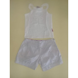 Conjunto Infantil Feminino Verão Hello Kitty C/shorts Tecido