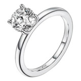 Anillo Compromiso Diamante Moissanita 0.50ct Plata 925 Boda