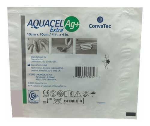 Aposito Para Heridas Aquacel Ag + 10 X 10cm C/1pz