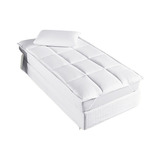 Kit Protetor Pillow Top Cama Solteiro + Travesseiro Silicone