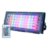 Reflector Led Rgb Gadnic Para Interior Exterior 50w Color De La Carcasa Transparente