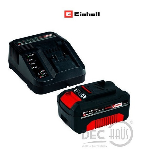 Batería 4 Ah 18v + Cargador Power X-change Einhell/dechaus