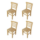 Set 4 Silla Valery Elegante Madera Resistente Comedor Hogar