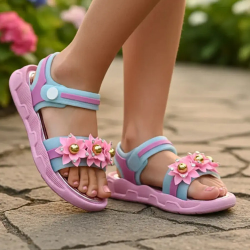 Sandalia Huarache Chancla Baño Playa Agua Flor Niña Oferta | MercadoLibre