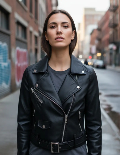Chamarra Biker De Mujer