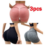 Kit De 3 Pantalones Cortos Para Mujer, Flexiones, Gimnasio,