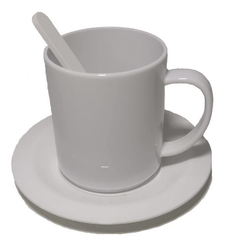 10 Set Jardin Plato + Taza + Cuchara De Polimero Sublimable