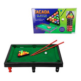 Mesa Bilhar Snooker Infantil Sinuca Criança Mini Brinquedo Cor Do Tecido Verde