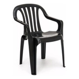 Cadeira Preta Poltrona Resistente Combina Com Decoração