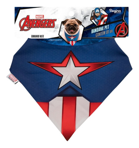 Bandana Pet Capitão América