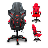 Cadeira Gamer Mesh Ergonômica Para Escritório Design Moderno Cor Vermelho