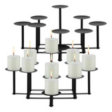 Candelabro Negro Para Chimenea, 9 Brazos