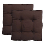 Kit 2 Almofada 45x45 Assento Futon Confortável Marron