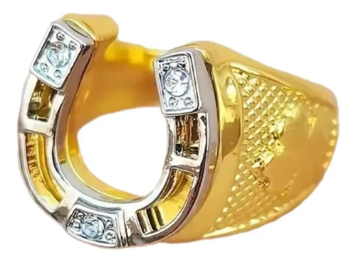 Anillo Hombre Herradura Trébol Suerte Moda Vintage Retro