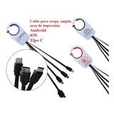 Cable 3 En 1 Cargador Con Arnes Colores Surt. (set De 5 Pz.)