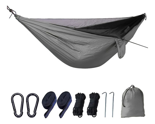 Hamaca Portátil De Nylon Con Mosquitera Para Exterior 300kg